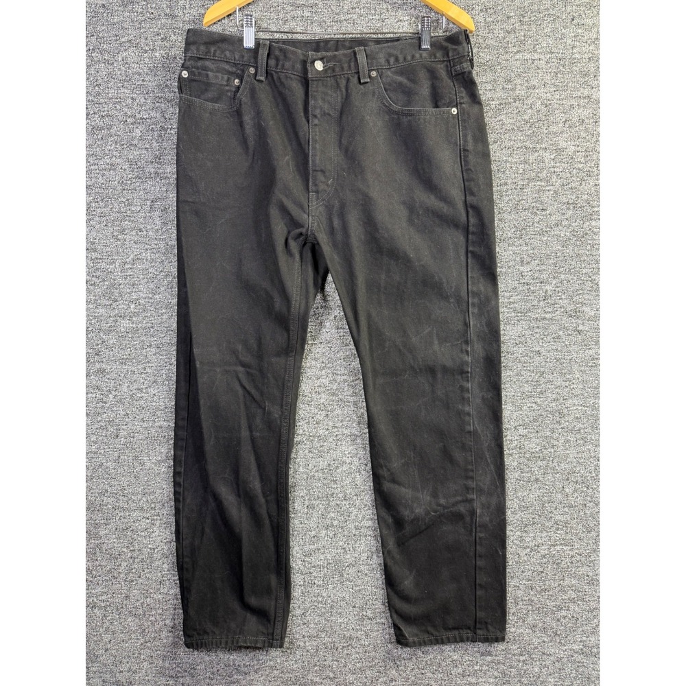 Levis 505 Regular Fit Mens Black Straight Leg Jeans W38 L32 00505-0260